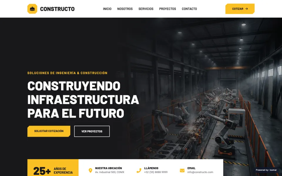 Demo de sitio web para constructora