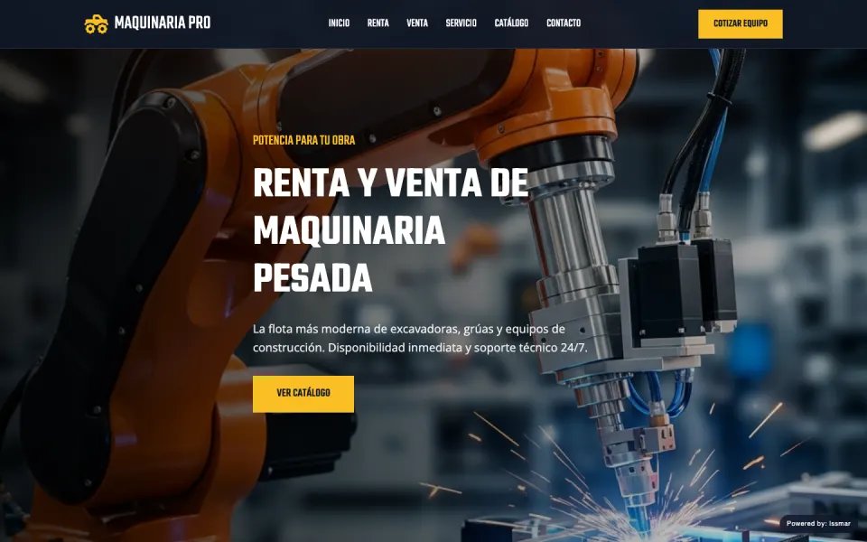 Demo de sitio web para renta y venta de maquinaria