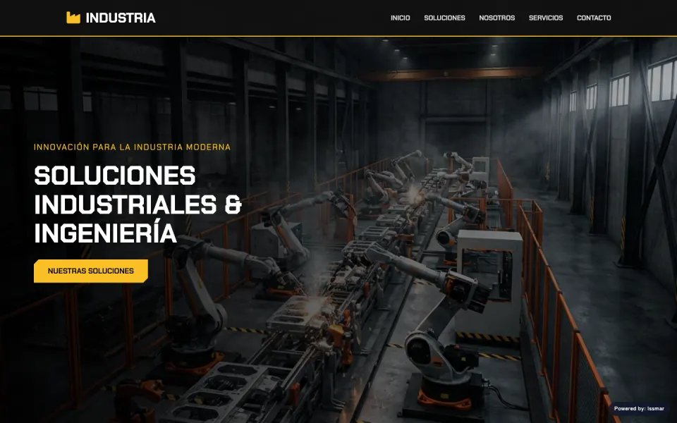 Demo de sitio web para soluciones industriales