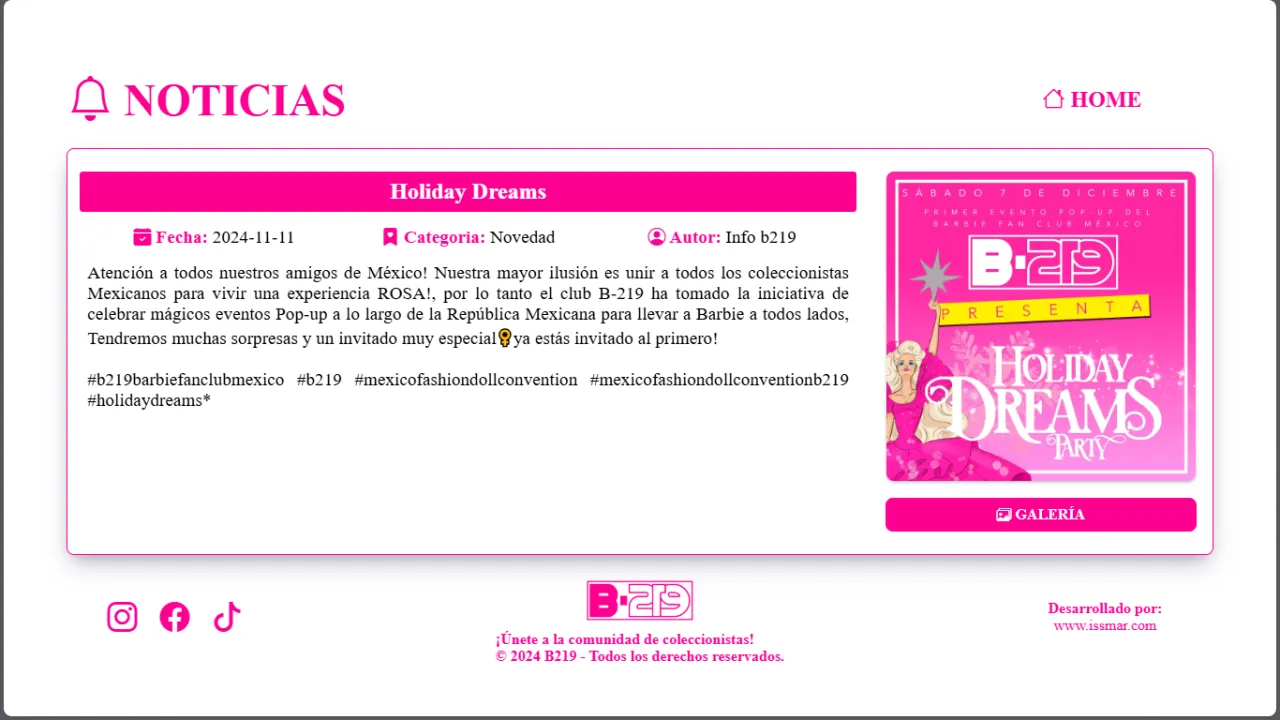 Noticias del sitio B219