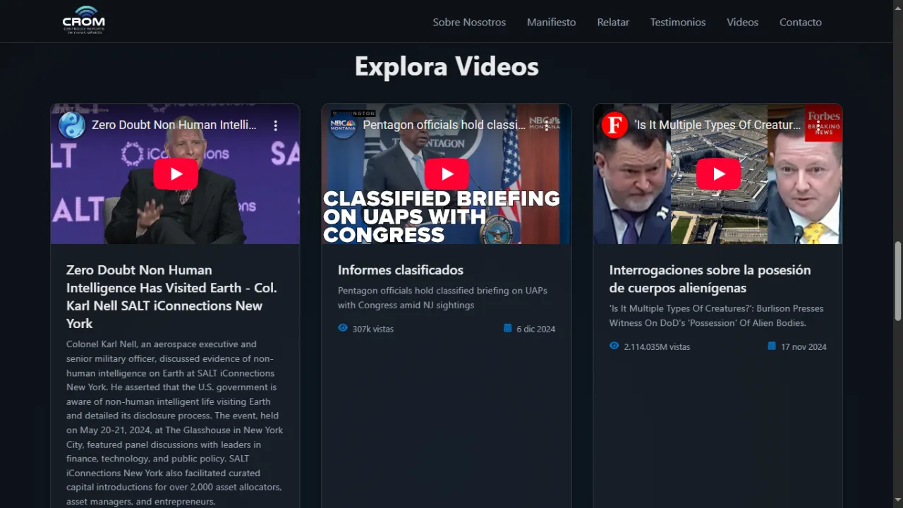 Galería de videos de CROMUAP